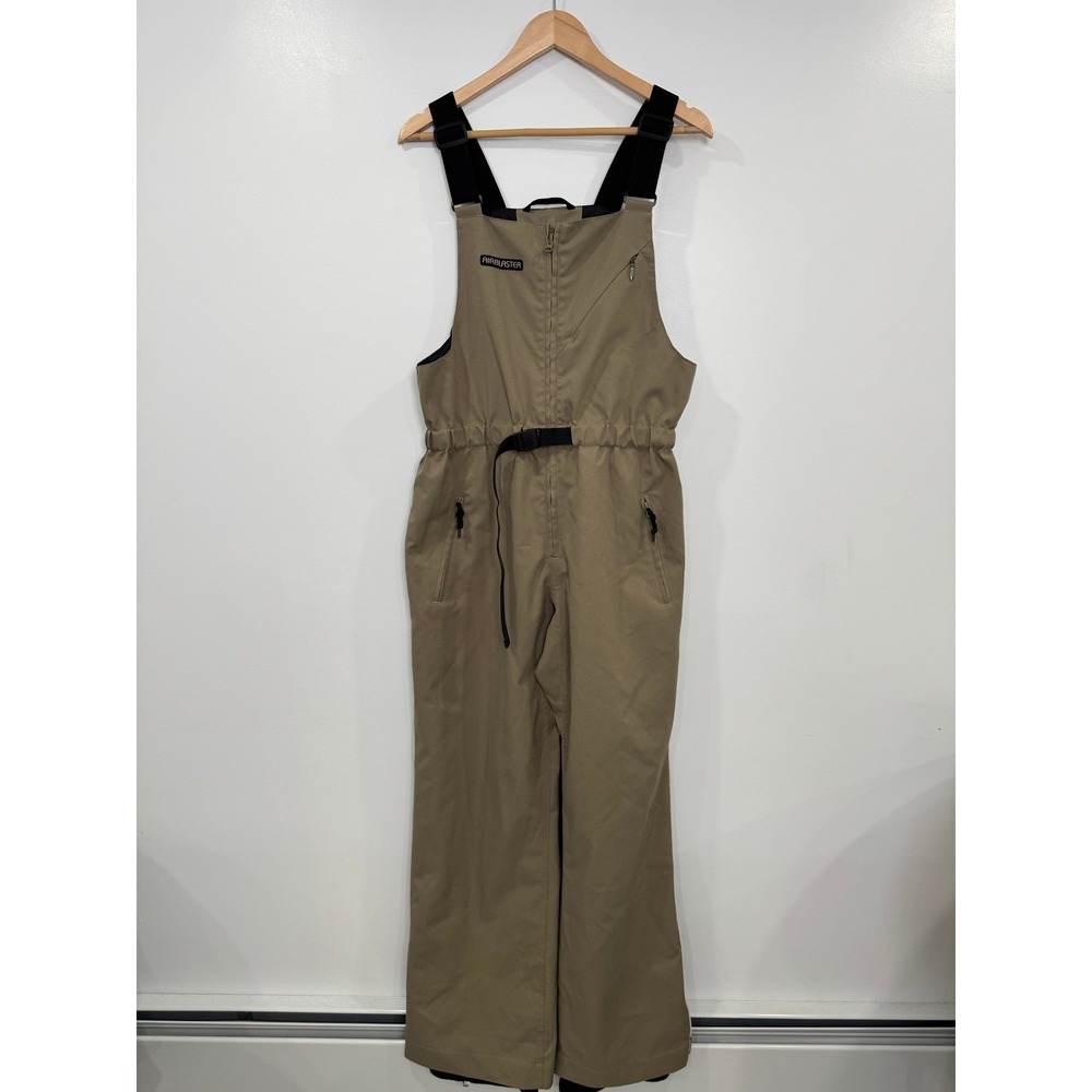Airblaster Womens Tan Snow Bib Overalls Ski Snowboard Pants Large